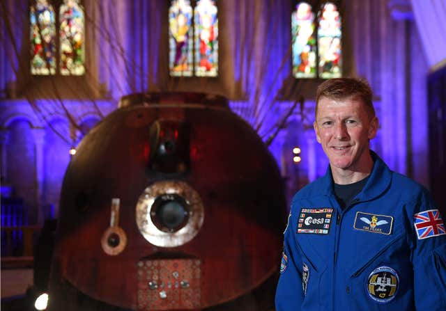 Soyuz capsule at Peterborough Cathedral