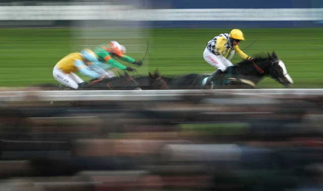 The Glancing Queen and Wayne Hutchinson on the way to victory at Cheltenham