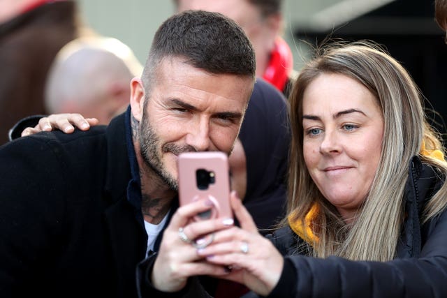 Beckham unsurprisingly courted much attention (Martin Rickett/PA)