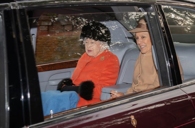 The opera singer joined the Queen for the service (Joe Giddens/PA)