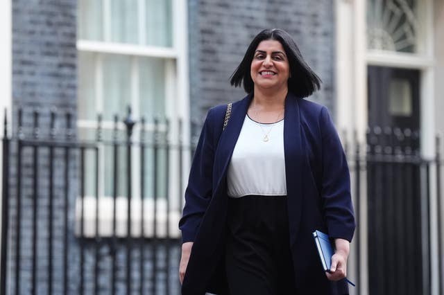 Home Secretary Shabana Mahmood walking on Downing Street