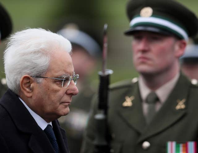 Italian president Sergio Mattarella (Brian Lawless/PA)