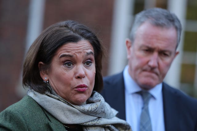 Mary Lou McDonald with Conor Murphy