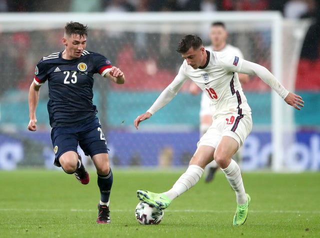 Scotland’s Billy Gilmour, left, tested positive for coronavirus on Monday