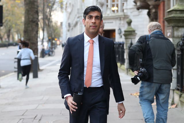 Chancellor of the Exchequer Rishi Sunak (Yui Mok/PA)