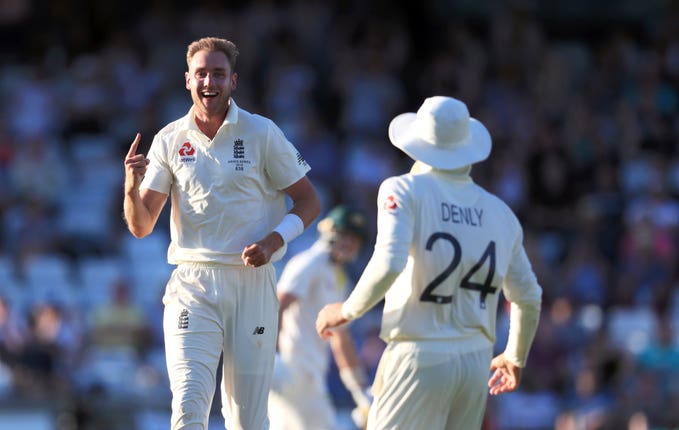 Stuart Broad again took the wicket of David Warner