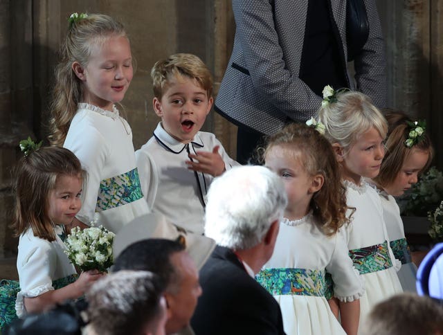 George at Eugenie's wedding