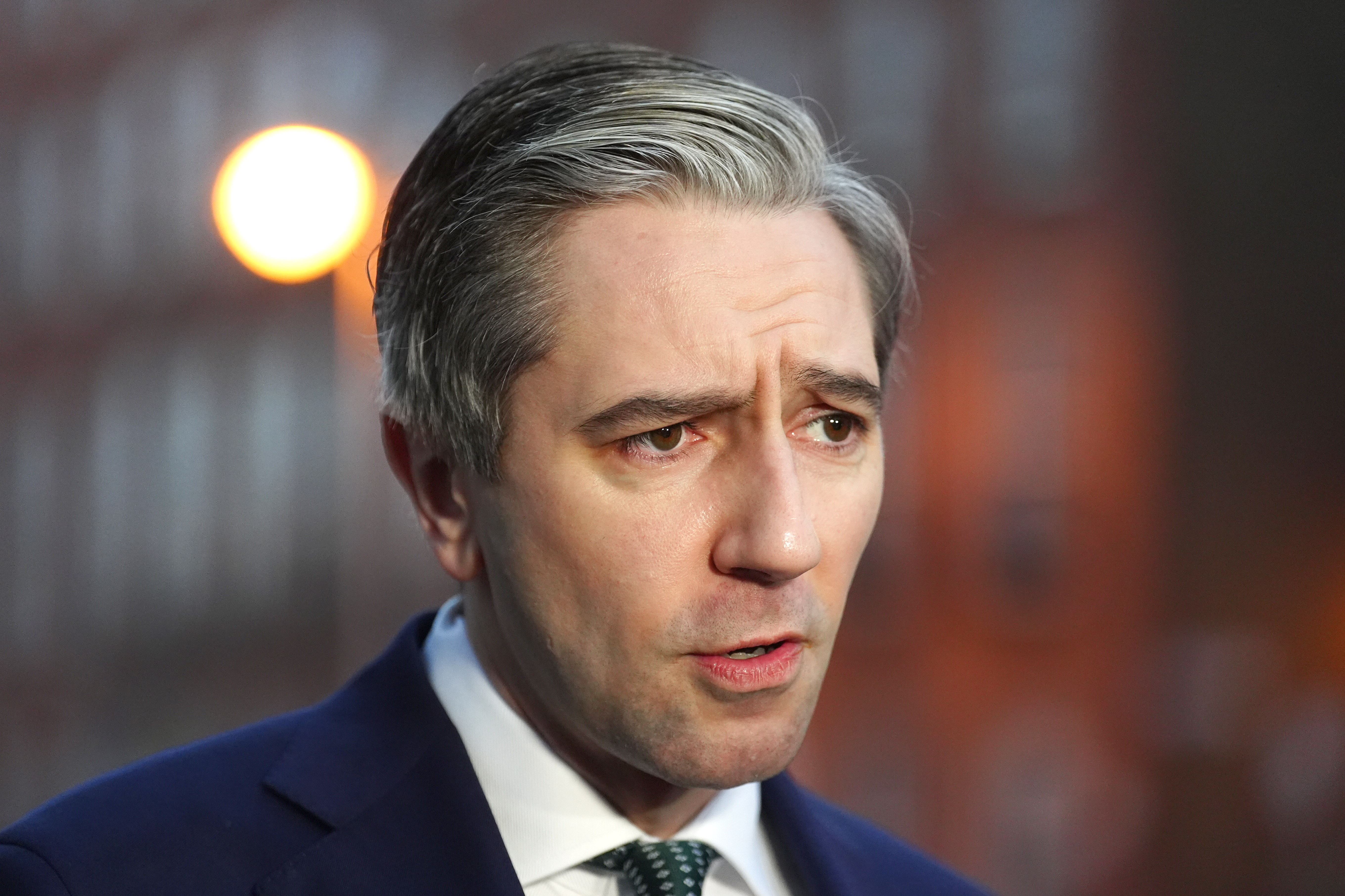 Tanaiste Simon Harris arriving for a Cabinet meeting at Parliament Buildings, Dublin