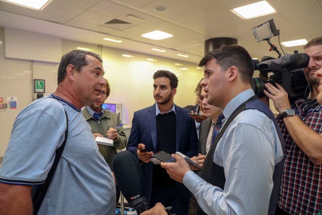 Holidaymakers were brought home on flights organised by the Civil Aviation Authority (Steve Parsons/PA)