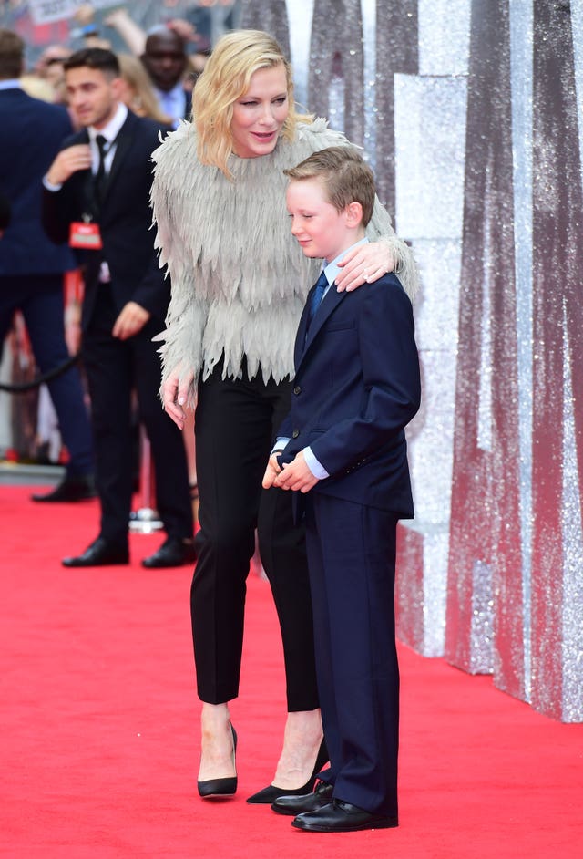 Cate Blanchett and son Roman on the red carpet
