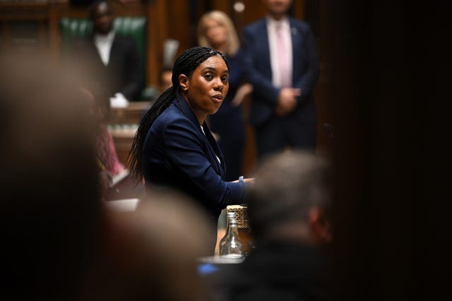 Kemi Badenoch speaking during PMQs