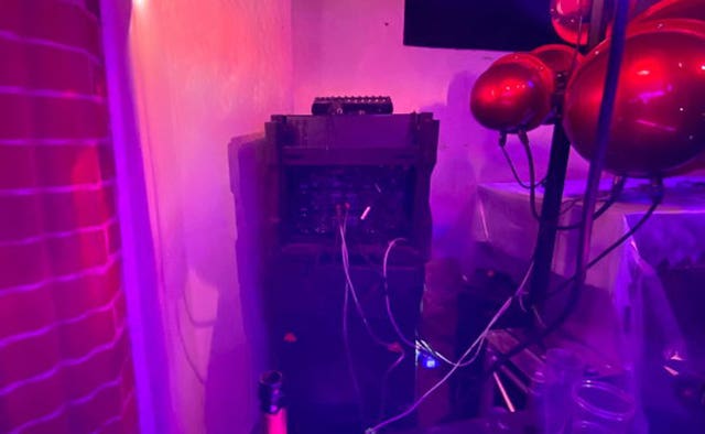 Equipment that was seized when Essex Police officers stopped a party in Thorndon Park