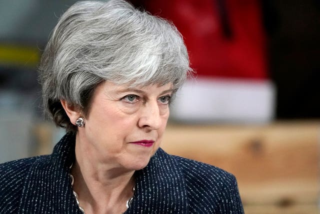 Theresa May faces a crunch vote on her Brexit deal next week (Christopher Furlong/PA)