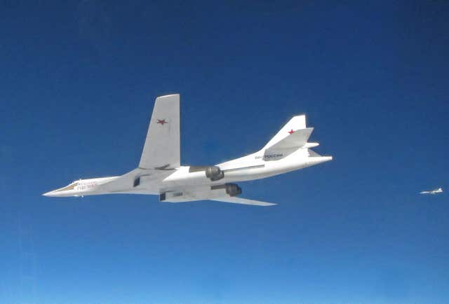 Russian Tupolev TU-160 Blackjack aircraft have been intercepted by RAF jets (MoD/PA)