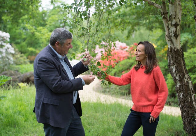 Philippa Craddock and John Anderson choosing plants (Eddie Mulholland/Daily Telegraph/PA)