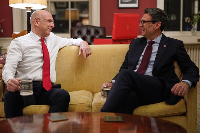 rime Minister Andy Burnham and Chancellor John Healey meeting at No 11 Downing Street ahead of the Budget