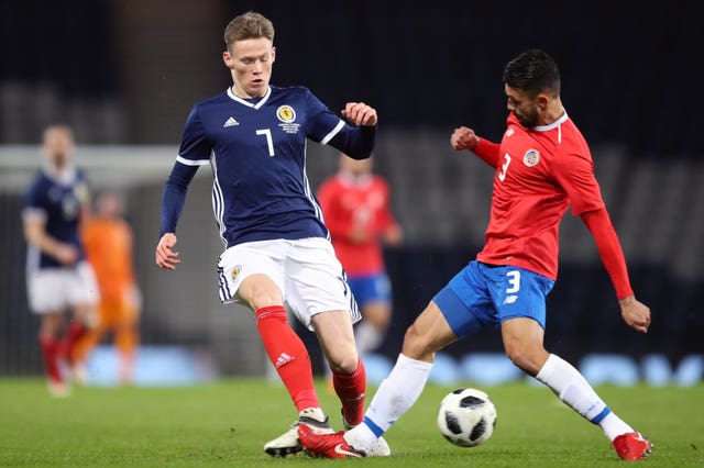 Scott McTominay, left, was one of Scotland''s debutants 