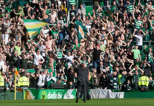 Rodgers quickly won the Hoops fans over as Celtic dominated the Scottish competitions under his supervision 