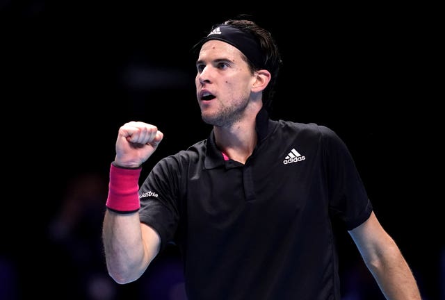 Dominic Thiem clenches his fist during his dramatic victory