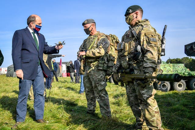 Ben Wallace visits Salisbury Plain