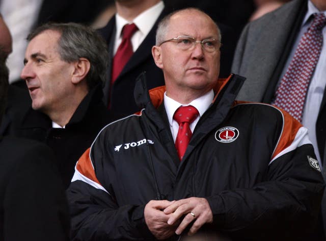 Les Reed (right) oversaw seven top-flight matches as Charlton boss in 2006 (Nick Potts/PA).