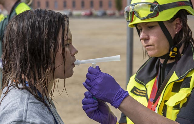 A breath test device that is currently being developed by scientists involved in the TOXI-Triage project