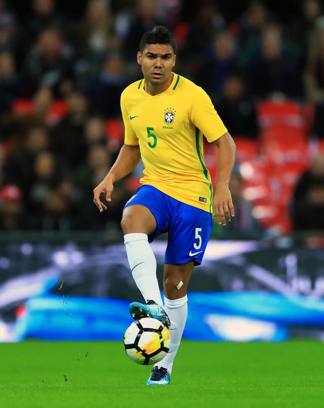Casemiro plays at the heart of Brazil's midfield
