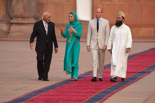 The Duke and Duchess embarked on Lahore for the fourth day of their royal tour (Owen Humphreys/PA)