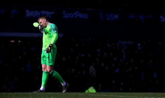 Jordan Pickford, who hit the headlines earlier this week, started for Everton