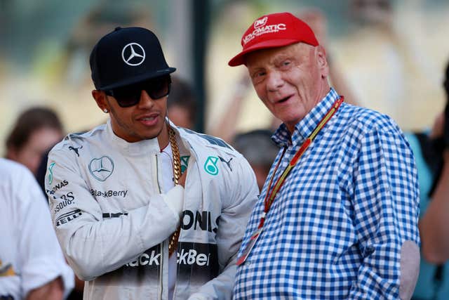 Lewis Hamilton with Niki Lauda in 2014