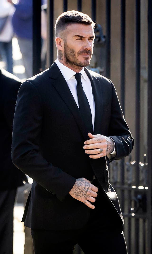 David Beckham was among those to attend the funeral 