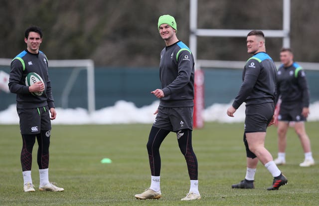 Joey Carbery, left, has been preferred to Johnny Sexton this weekend