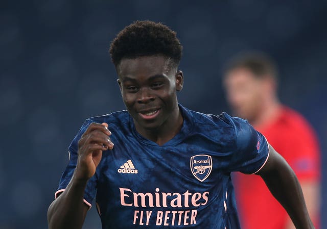 Bukayo Saka scored Arsenal's equalising goal in the first leg.