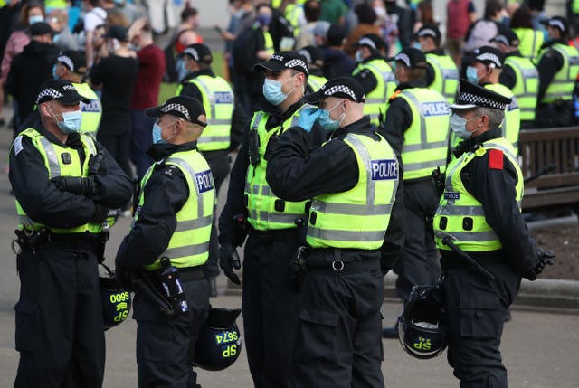 Police in George Square