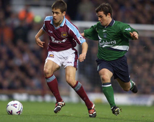 Joe Cole, left, started his playing career at West Ham