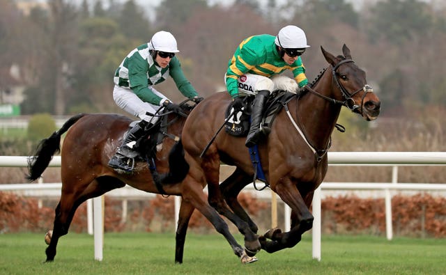 Perceval Legallois (right) in action at Leopardstown