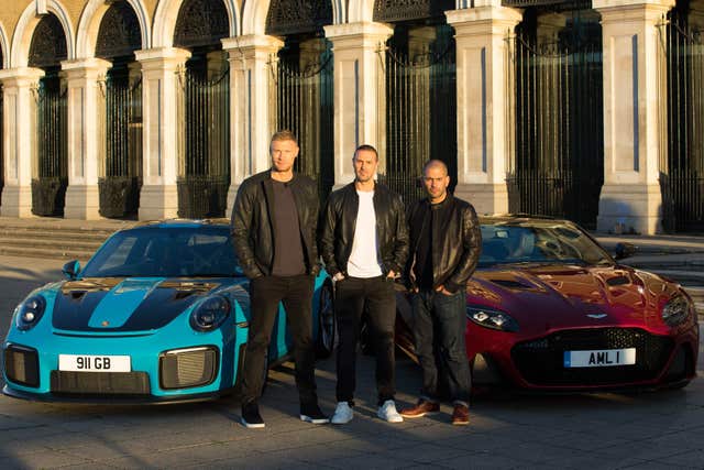 Freddie Flintoff, Paddy McGuinness and Chris Harris