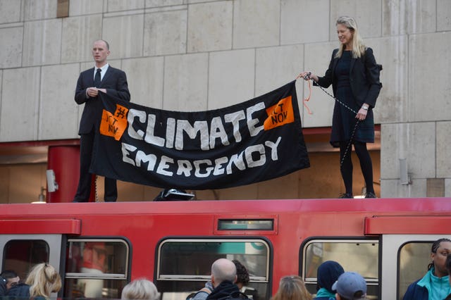 The protests in April were part of nationwide action against climate change (Kirsty O’Connor/PA)