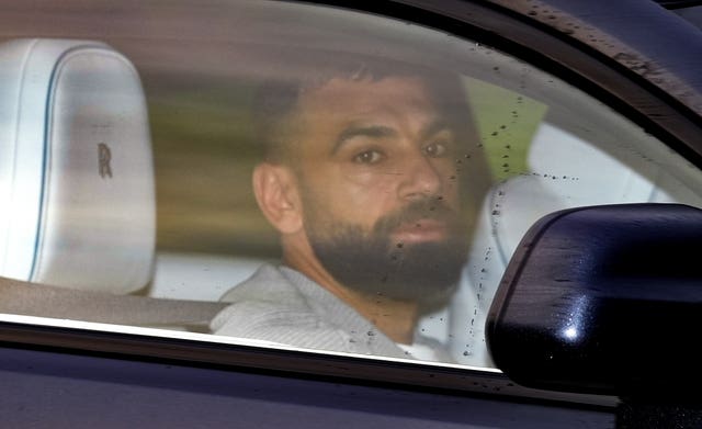 Liverpool’s Mohamed Salah arriving at AXA Training Centre, Liverpool.