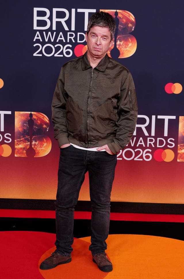 Noel Gallagher attending the Brit Awards 2026 at Co-op Live in Manchester