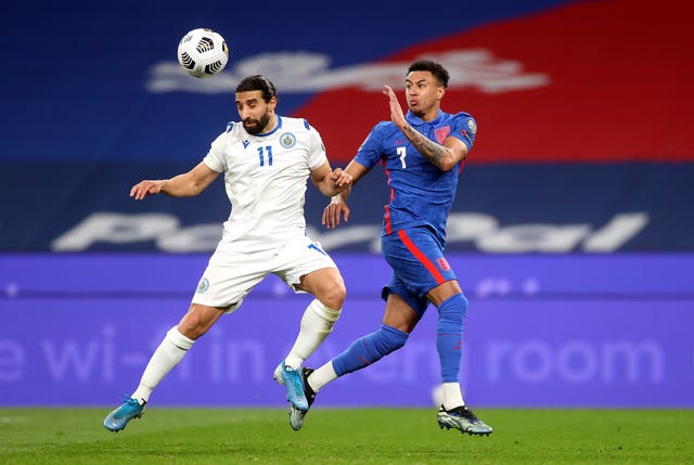 Jesse Lingard in action against San Marino