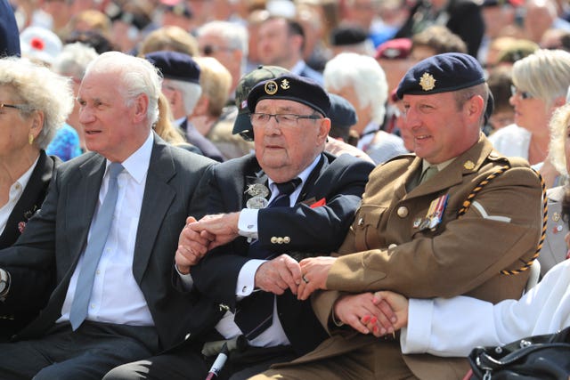 Veterans in Arromanches