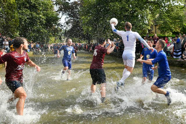Annual Football in the River match