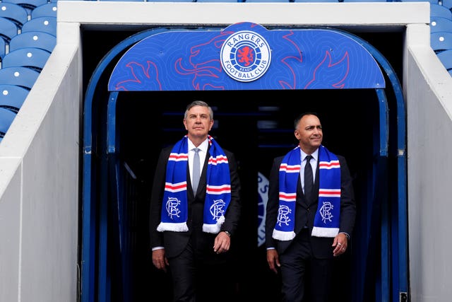 Andrew Cavenagh and Paraag Marathe at Ibrox