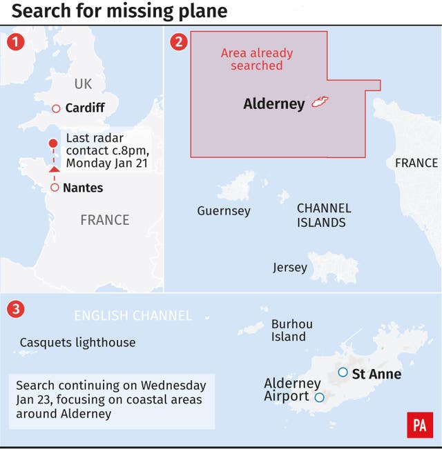 Search for missing plane