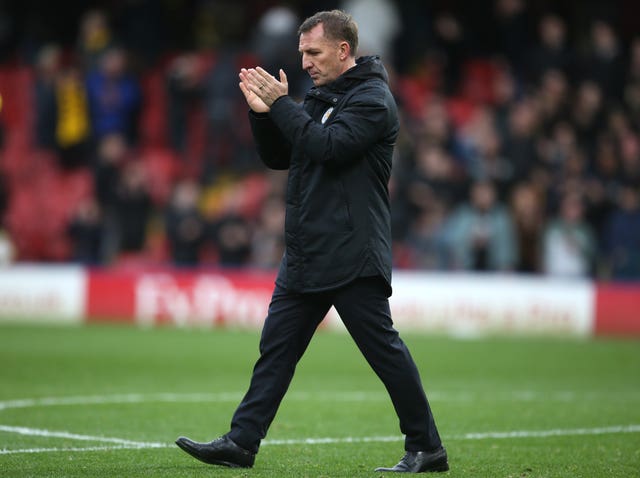 Leicester City manager Brendan Rodgers. (PA)