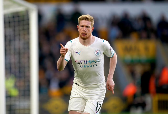 De Bruyne scored four goals as City thrashed Wolves