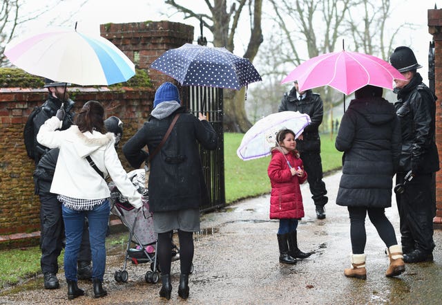 Royals attend church