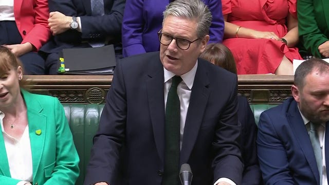 Prime Minister Sir Keir Starmer in Parliament