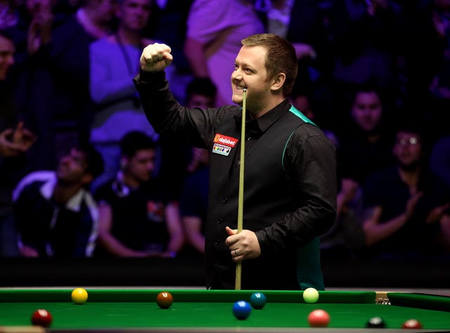 Mark Allen saw off John Higgins to reach the final of the Dafabet Masters at Alexandra Palace. (Steven Paston/PA Wire)